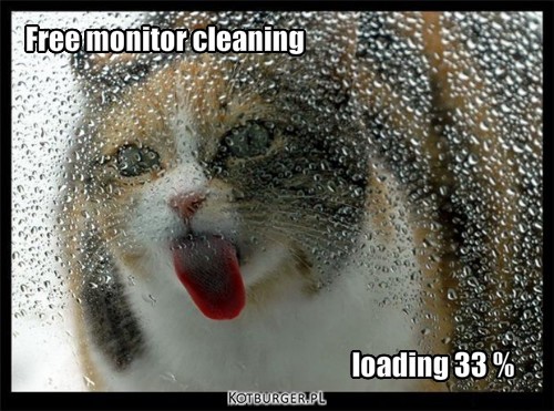 Za free.... – loading 33 % Free monitor cleaning 