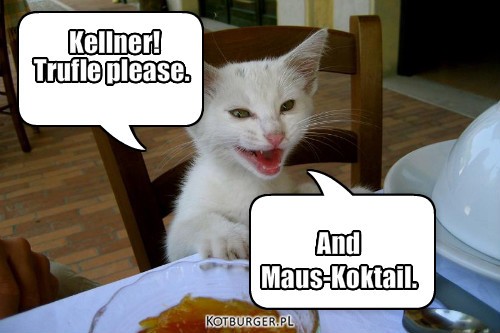 Kellner! – Tekst.. Kellner! Trufle please. And
Maus-Koktail. 