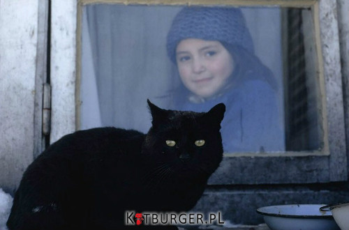 Kot i dziewczynka. –  